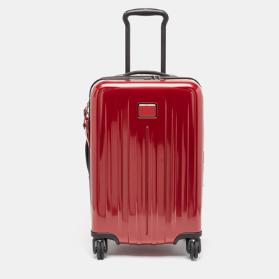 Pre-owned Tumi Red 4 Wheeled V4 International Expandable Carry On Luggage