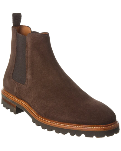 Aquatalia Leighton Weatherproof Suede Bootie In Brown