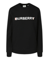Burberry Black Stretch Cotton Oversize Sweater In Black
