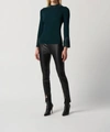 Joseph Ribkoff Beaded Mock Neck Sweater In Alpine Green