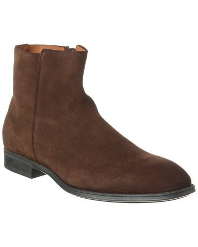 Aquatalia Daniel Weatherproof Suede Bootie In Brown