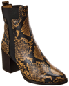 TOD'S SNAKE-EMBOSSED LEATHER BOOTIE