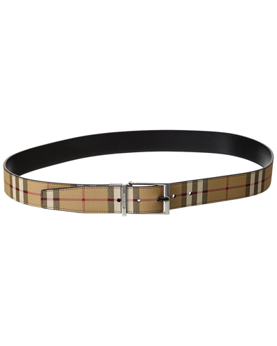Burberry Vintage Check Fabric Belt In Black