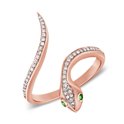 Sabrina Designs 14k Gold & Diamond Snake Ring In Multi