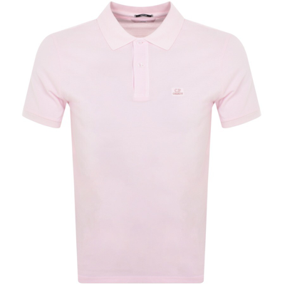 C P Company Cp Company Piquet Polo T Shirt Pink