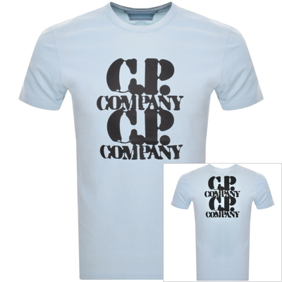 C P Company Cp Company Jersey Graphic T Shirt Blue