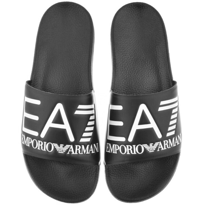 Ea7 Emporio Armani  Chunky Sliders In Black