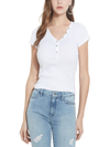 GUESS Womens Organic Cotton V Neck T-Shirt