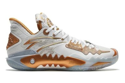 Pre-owned Anta Shock Wave 5 Immortality In White/copper