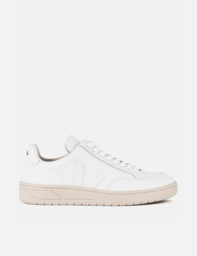 Veja V-12 Leather Sneaker In White