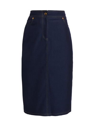 Elie Tahari Women's The Gavi Denim Midi-skirt In Midnight Blue