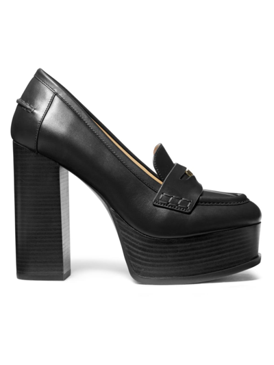 Michael Michael Kors Women's Eden Leather Loafer Pumps In Black