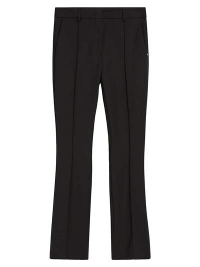 Sportmax Women's Asiago Pintuck Ankle Flared Trousers In Black