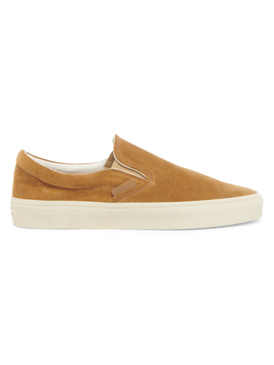 Tom Ford Men's Jagga Leather-trimmed Sneakers In Camel Cream