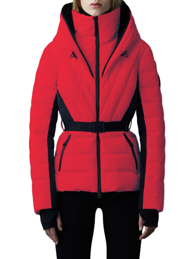Mackage Elita Padded Ski Jacket In Red
