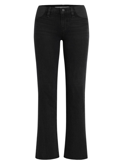 Hudson Remi Raw Hem Ankle Straight Leg Maternity Jeans In Fade To Black