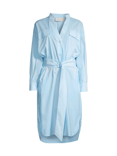 Ginger & Smart Women's Keepsake Cotton Shirtdress In Iced Aqua