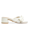 Stuart Weitzman Women's Sofia Leather Slides In Cream