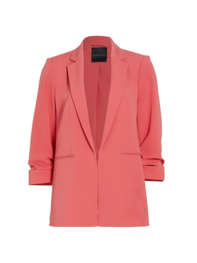 Elie Tahari The Stella Notched-lapel Open-front Blazer In Red