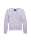 POLO RALPH LAUREN LITTLE GIRL'S & GIRL'S COTTON CABLE-KNIT SWEATER