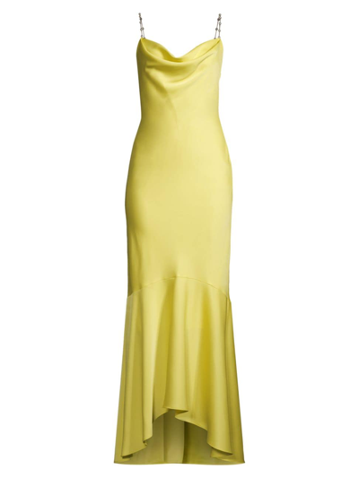 Liv Foster Women's High-low Satin Gown In Sun
