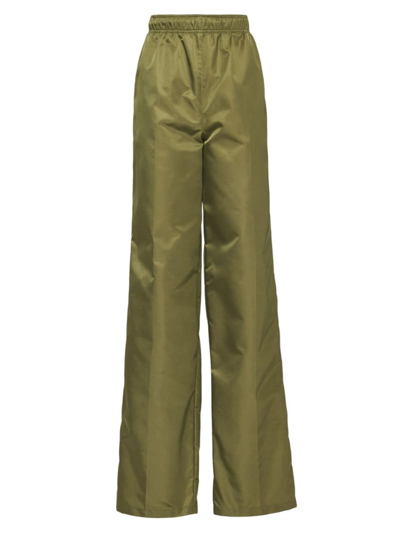 Prada Re-nylon Pants In Green