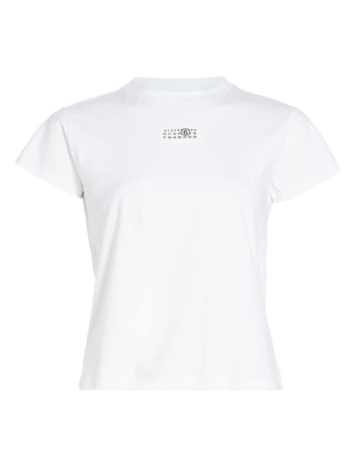 Mm6 Maison Margiela Mm6 By Maison Margiela Numeric Cotton Jersey T-shirt In White