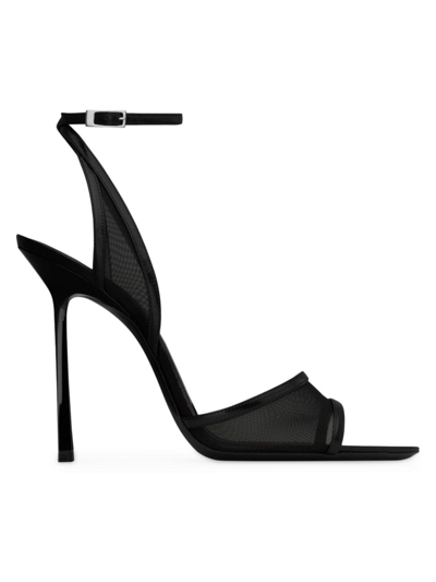 Saint Laurent Missy Stiletto Sandals In Black