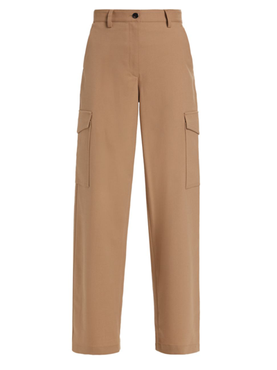 Theory Relaxed Straight-leg Cargo Pants In Palomino