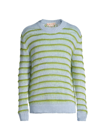 Marni Blue Stripe Sweater In Multi-colored