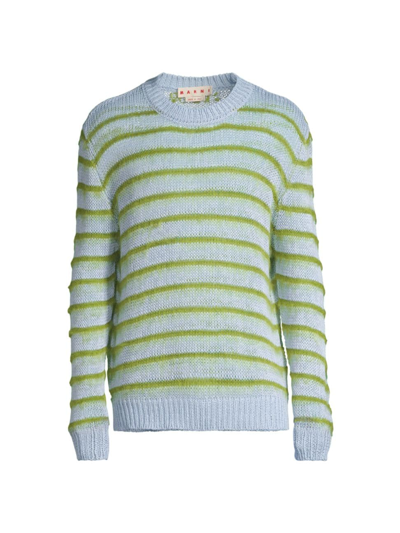 Marni Blue Stripe Sweater In Mixed Colours