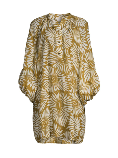 Ginger & Smart Women's Pinwheel Cotton-silk Blend Minidress In Green Pinwheel