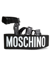 MOSCHINO WOMEN'S LEATHER & TEXTILE WEDGES
