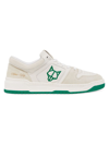Naked Wolfe Men's Cm-01 Leather Suede Combo Sneakers In Green Off White