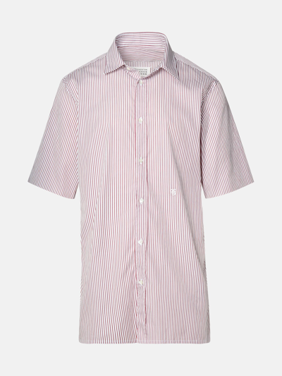 Maison Margiela Two-tone Cotton Shirt In Pink
