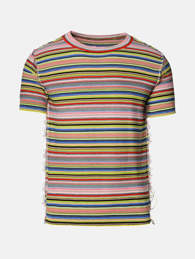 Maison Margiela T-shirt Rigata In Multi