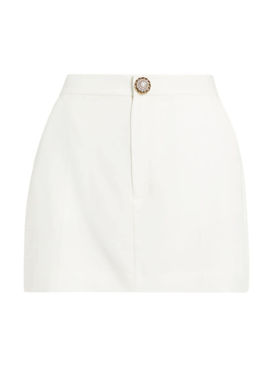 Cinq À Sept Cinq A Sept Marie Button Front Mini Skirt In Ivory
