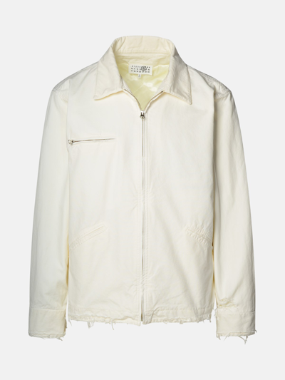 Mm6 Maison Margiela Quilted Cotton Jacket In White