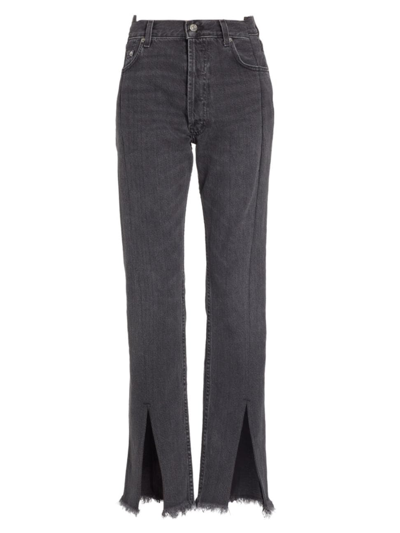 Eb Denim Women's Straight-leg Split-hem Jeans In Grade School