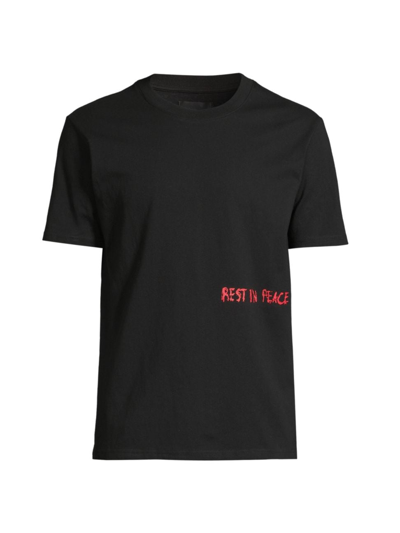 Rta Men's Liam Graphic Crewneck T-shirt In Black Red