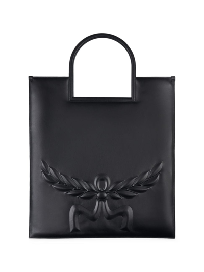 Mcm Women's Extra Large Aren Leather Tote Bag In Black