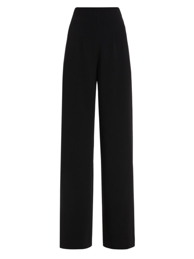 Sergio Hudson Women's Crêpê Wide-leg Pants In Black