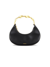 Simkhai Nixi Twist Leather Top Handle Bag In Black