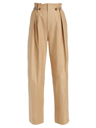 Victoria Beckham Gathered Waist Utility Trouser In Honey