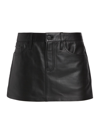 WARDdressing gown.NYC WOMEN'S LEATHER FIVE-POCKET MINISKIRT