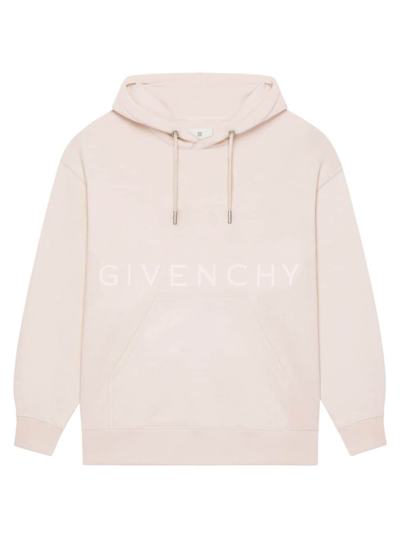 Givenchy Men's 4g Slim Fit Hoodie In Fleece In Light Pink