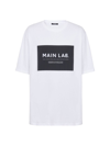 Balmain Cotton Main Lab T-shirt In White Black