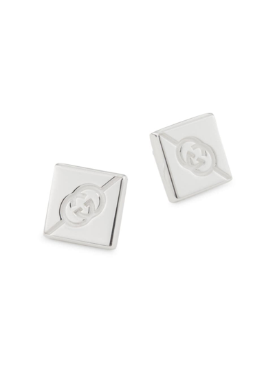 Gucci Men's  Tag Earrings In Silver