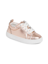 Christian Louboutin Girls Leche Kids Funnyto Leather Low-top Trainers In Cream