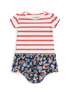 POLO RALPH LAUREN BABY GIRL'S STRIPED FLORAL DRESS